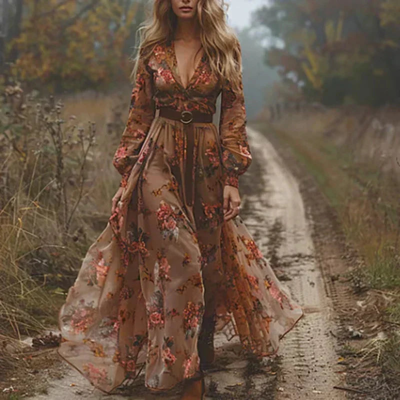 Elizabeth | Women’s Summer Boho Ruffled Maxi Dress