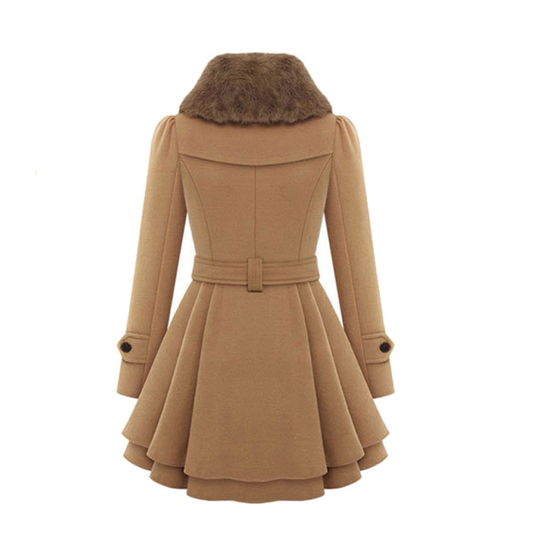 Lydia | Women’s Elegant Waist Tie Short Dress Coat