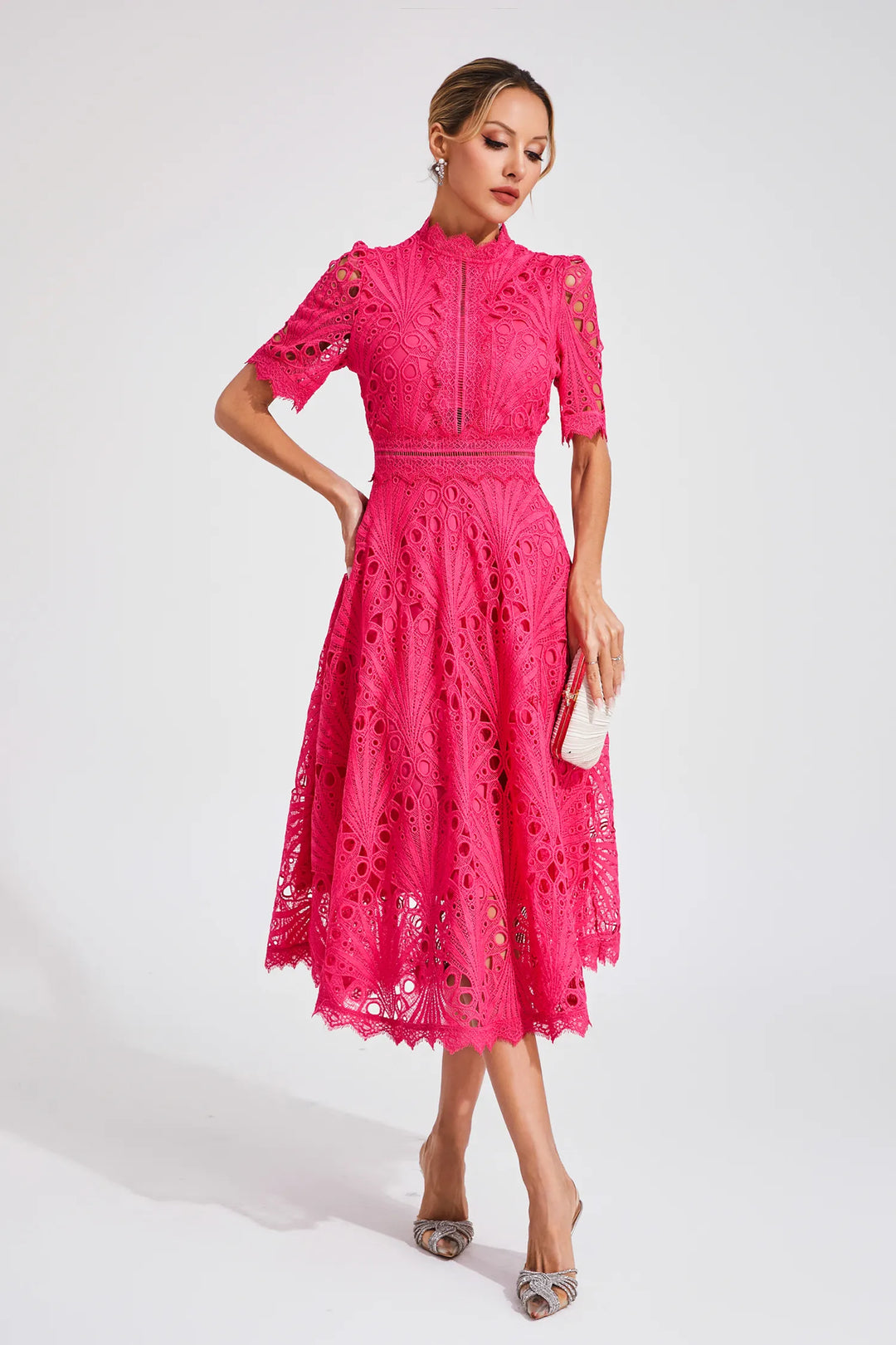 Bonnie | Women’s Chic Lace Midi Dress