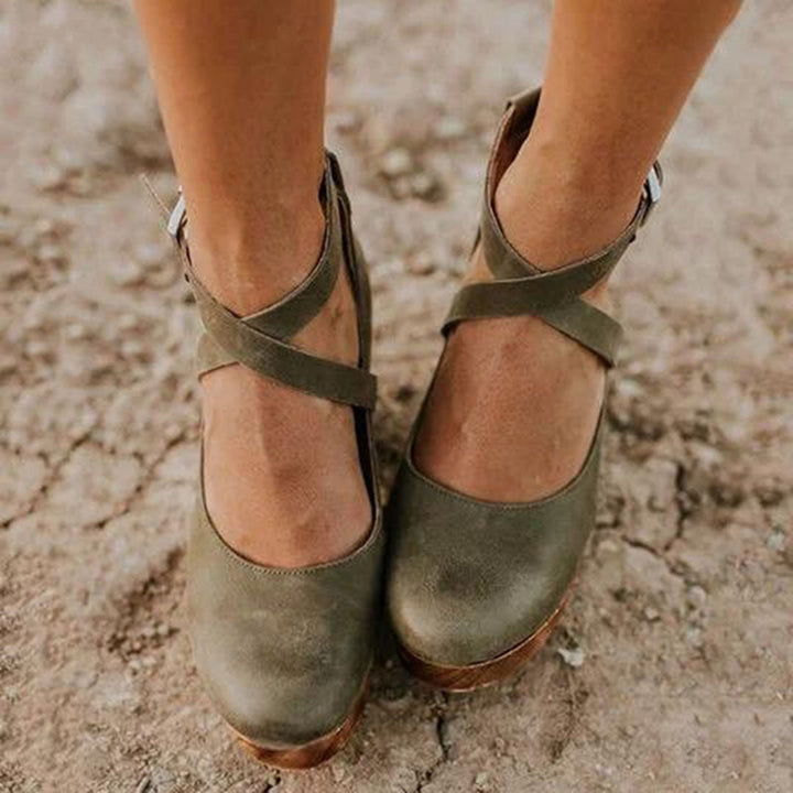 Claire | Women Elegant Closed Toe Wedge Heels