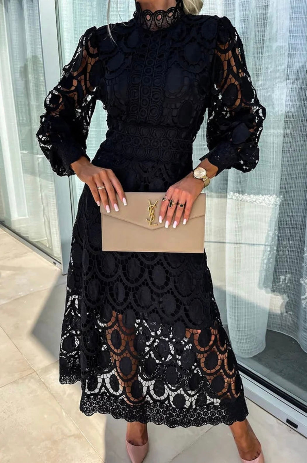 Emily | Women's Long Sleeve Cutout Party Dress