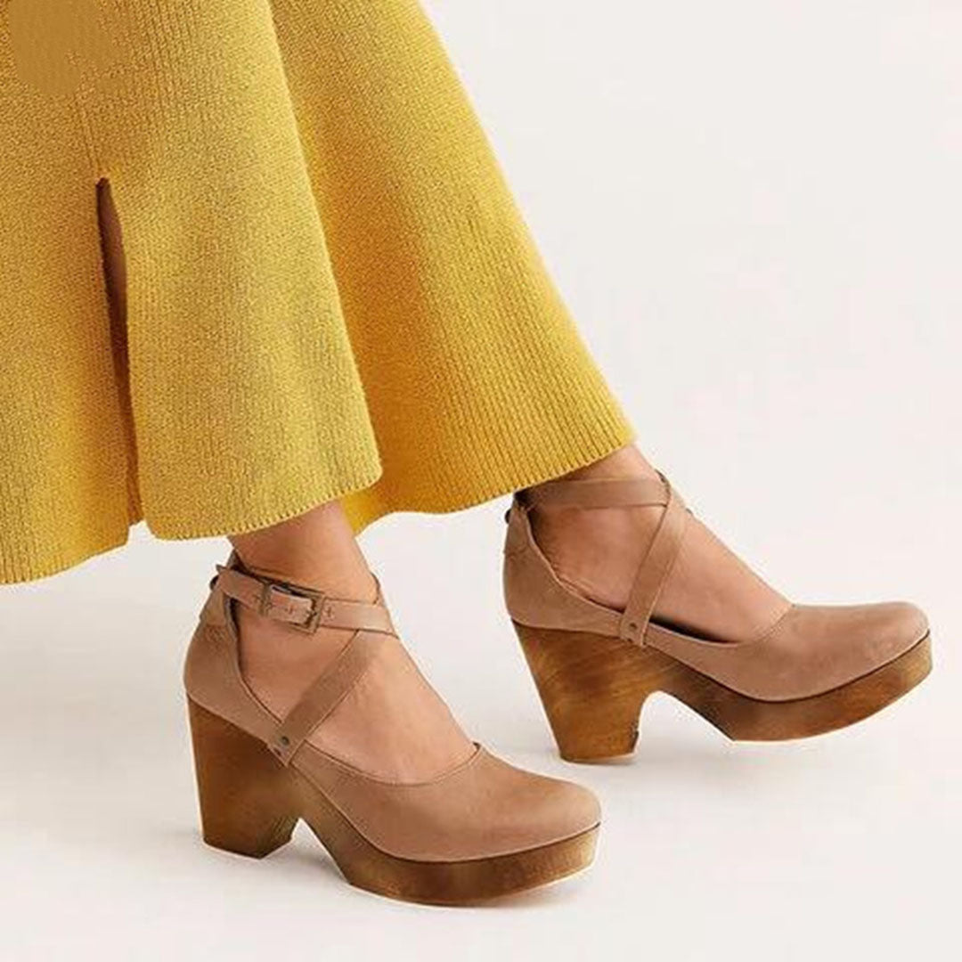 Claire | Women Elegant Closed Toe Wedge Heels