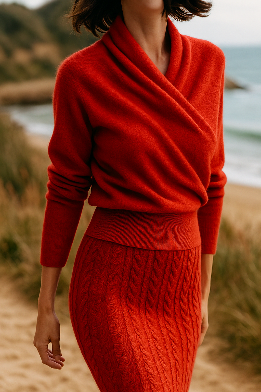 Kate | Women’s Elegant Wrap Crossover Chic Sweater