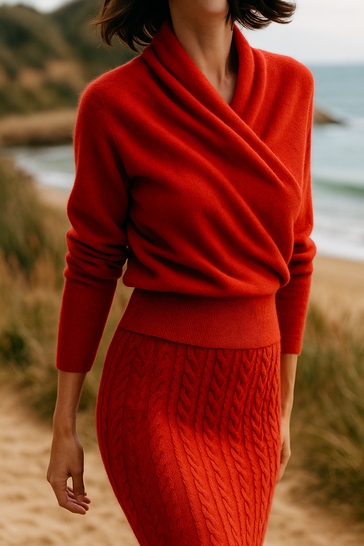 Kate | Women’s Elegant Wrap Crossover Chic Sweater