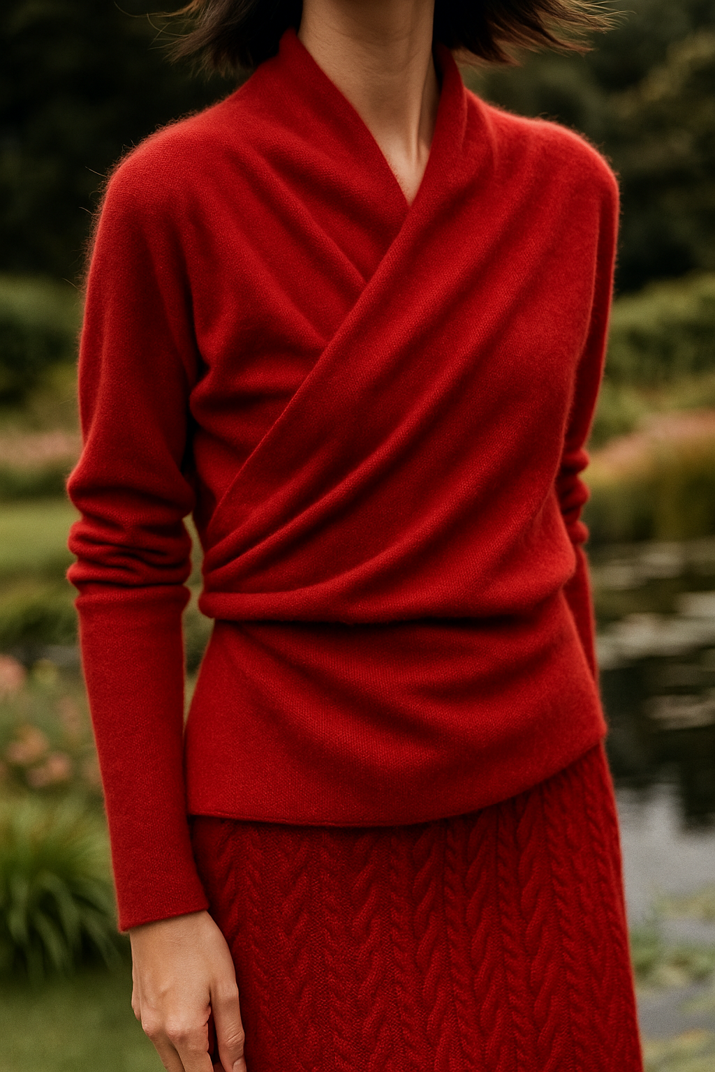 Kate | Women’s Elegant Wrap Crossover Chic Sweater
