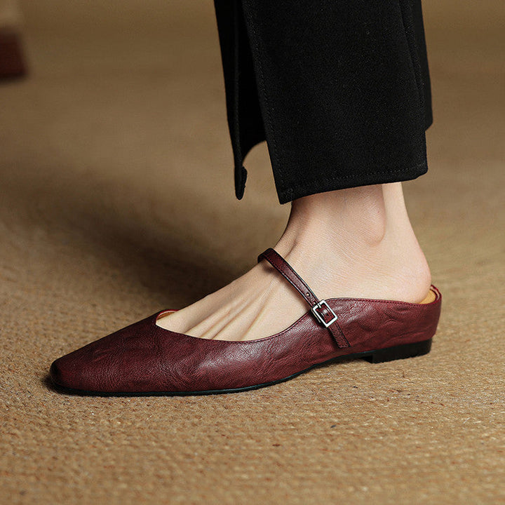 Jessica  | Women Genuine Leather Slip-On Mules