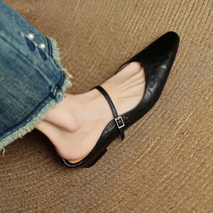 Jessica  | Women Genuine Leather Slip-On Mules