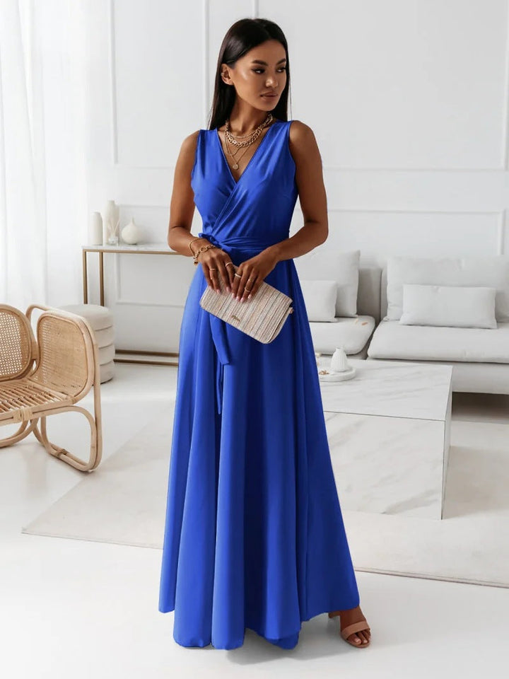 Faye | Women Wedding Guest Elegant Wrap Maxi Dress