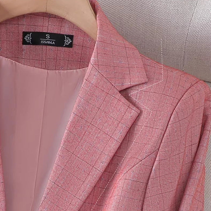 Zara | Women's Blazer with Grid Pattern