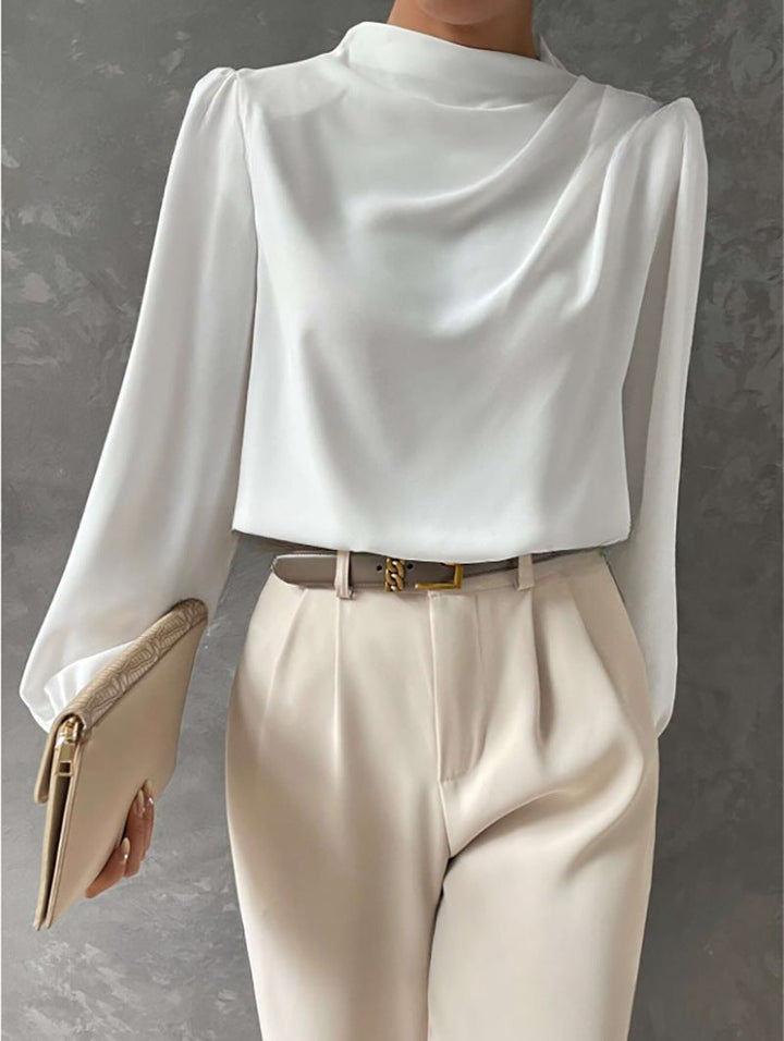 Samantha | Women Elegant Relaxed Fit Long Sleeve Blouse
