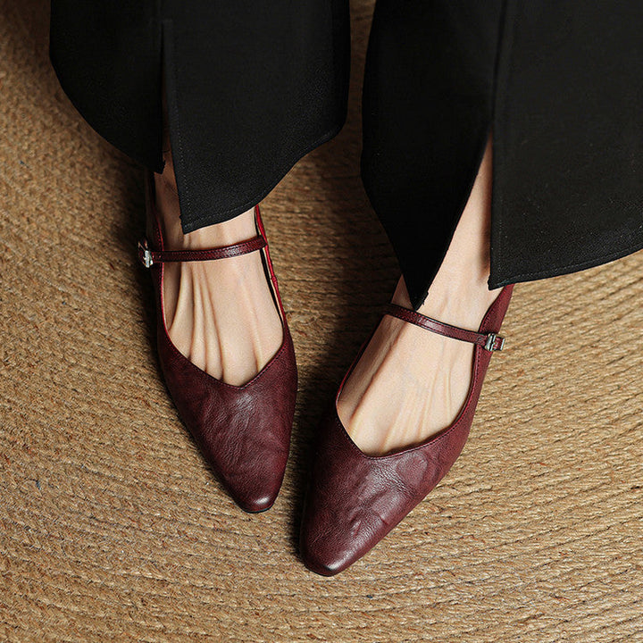 Jessica  | Women Genuine Leather Slip-On Mules