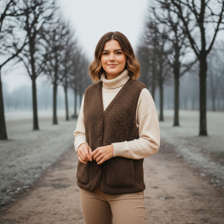 Emily | Women’s Spring Casual Warm Sherpa Vest