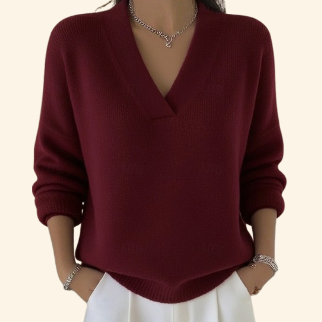Charlotte | Women V Neck Sweater Style Top