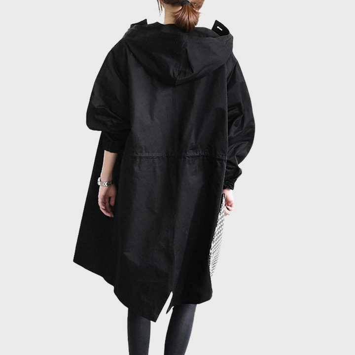 Catherine | Women Casual Hooded Longline Button Coat