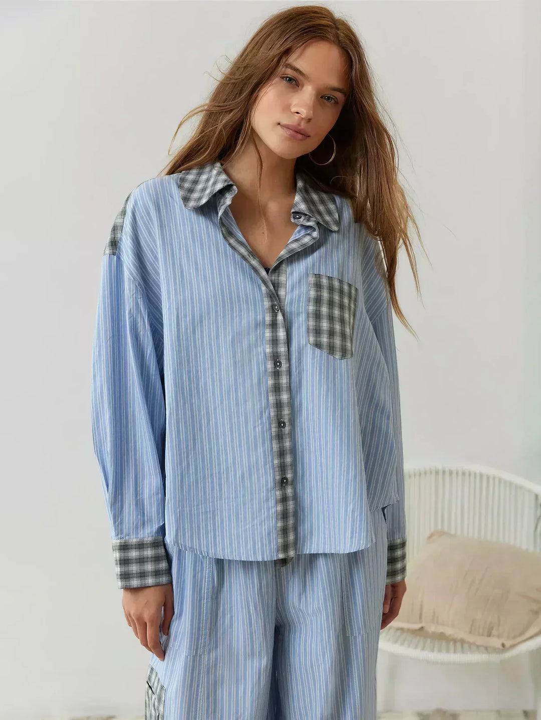 Natalie | Women Spring Plaid Two Piece Set