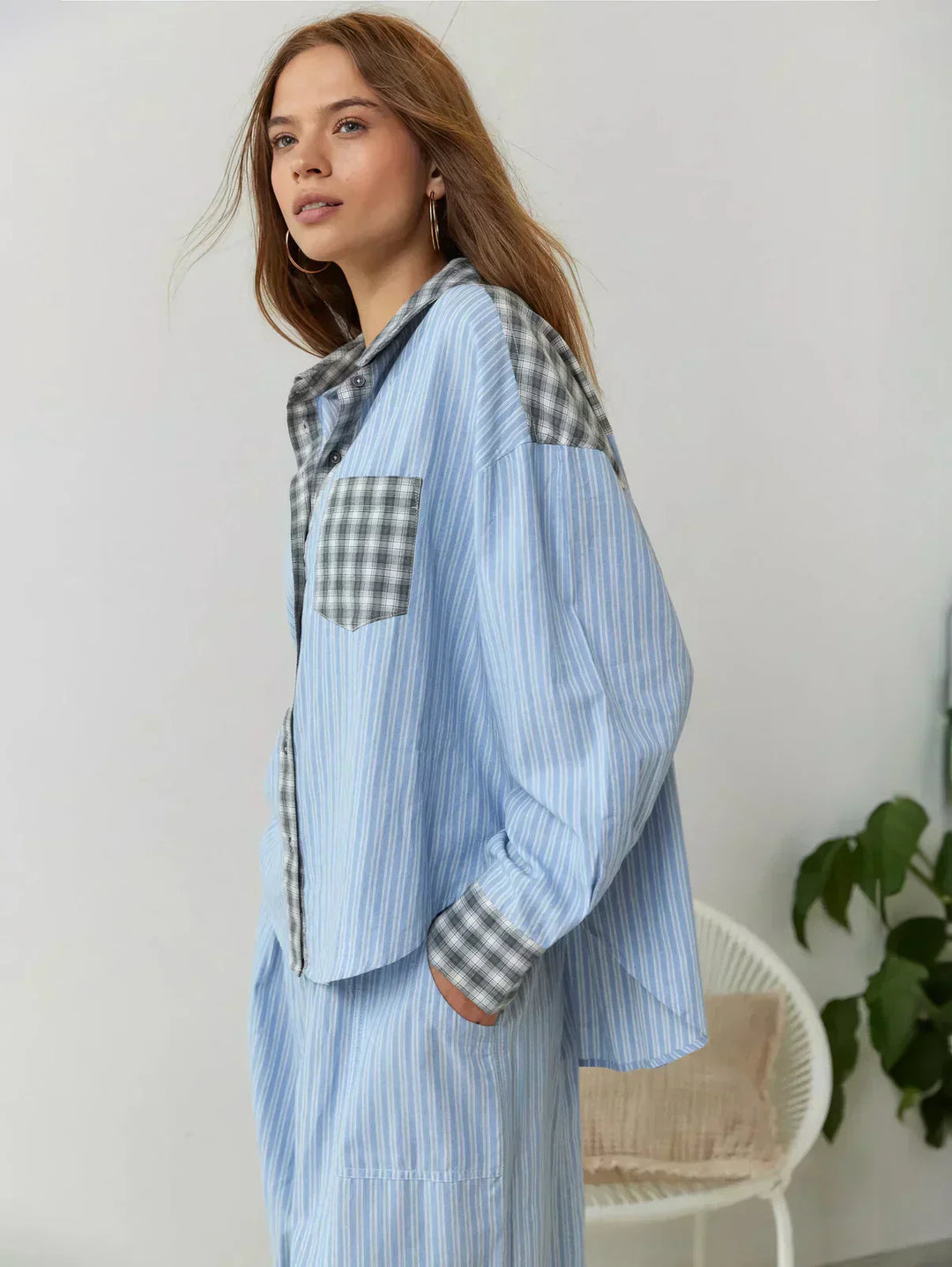 Natalie | Women Spring Plaid Two Piece Set