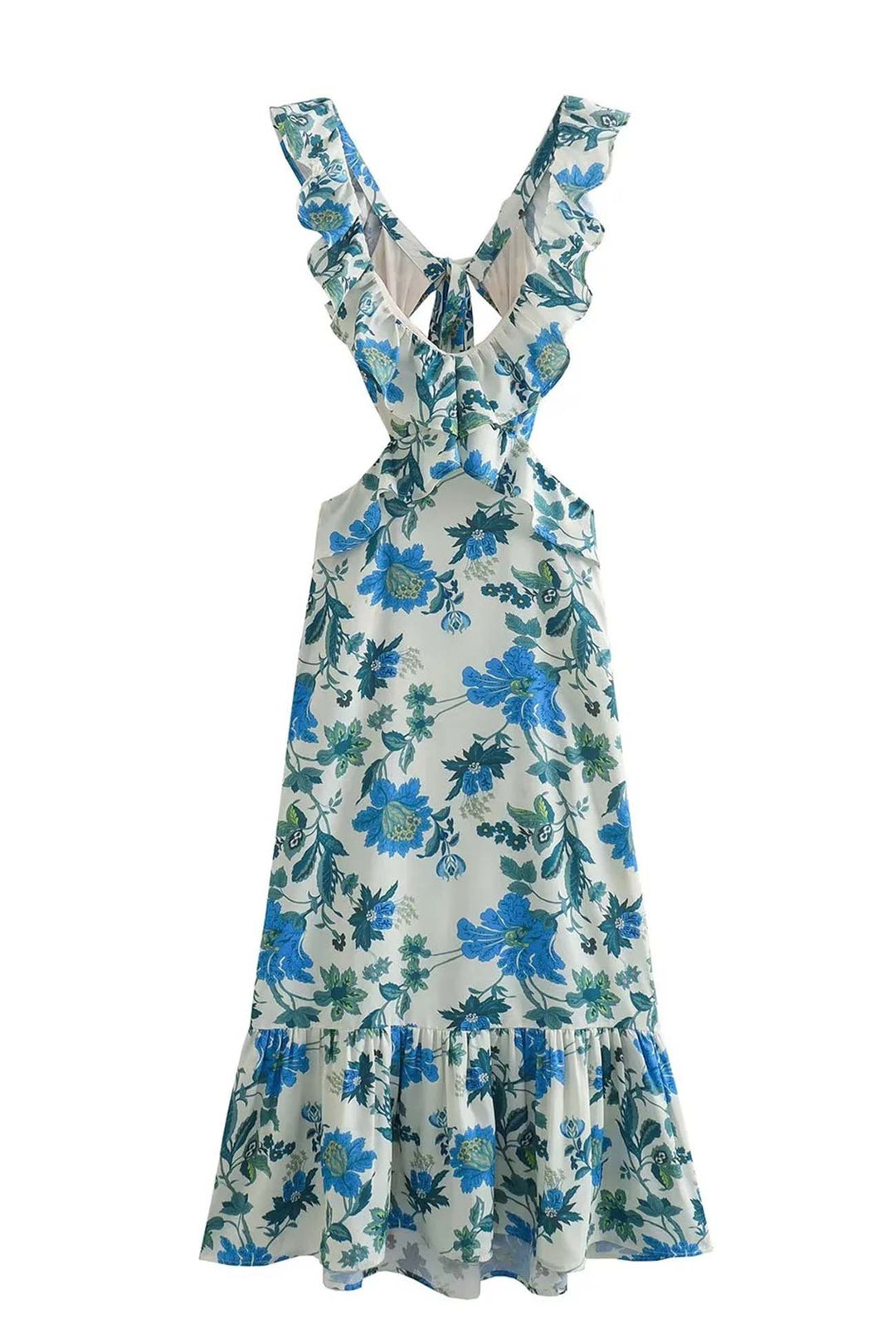 Jamie | Floral Elegant Ruffle Maxi Dress