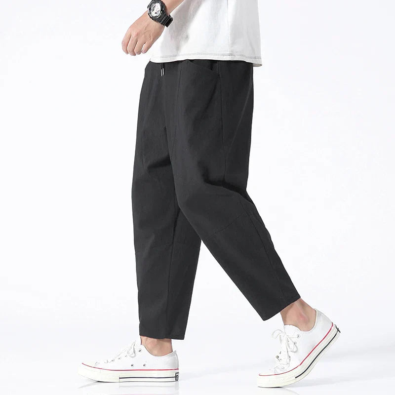 Hannah | Men Relaxed Ankle Length Casual Pants