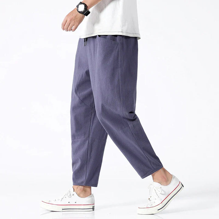 Hannah | Men Relaxed Ankle Length Casual Pants