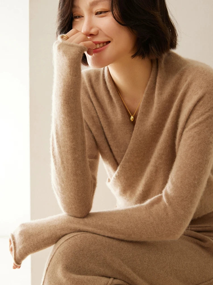 Kate | Women’s Elegant Wrap Crossover Chic Sweater