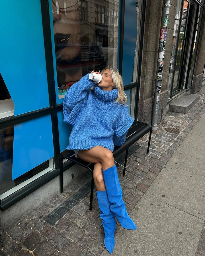 Chloe | Women Oversized Long Sleeve Mini Dress