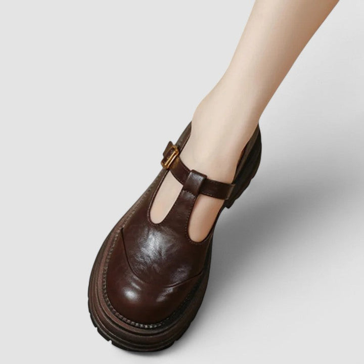 Eleanor | Womens Platform T Strap Casual Shoes