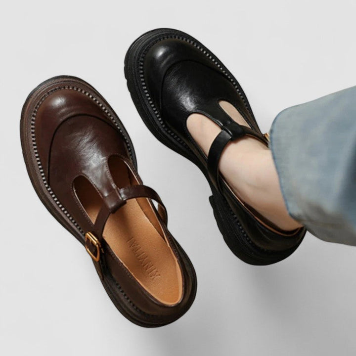 Eleanor | Womens Platform T Strap Casual Shoes
