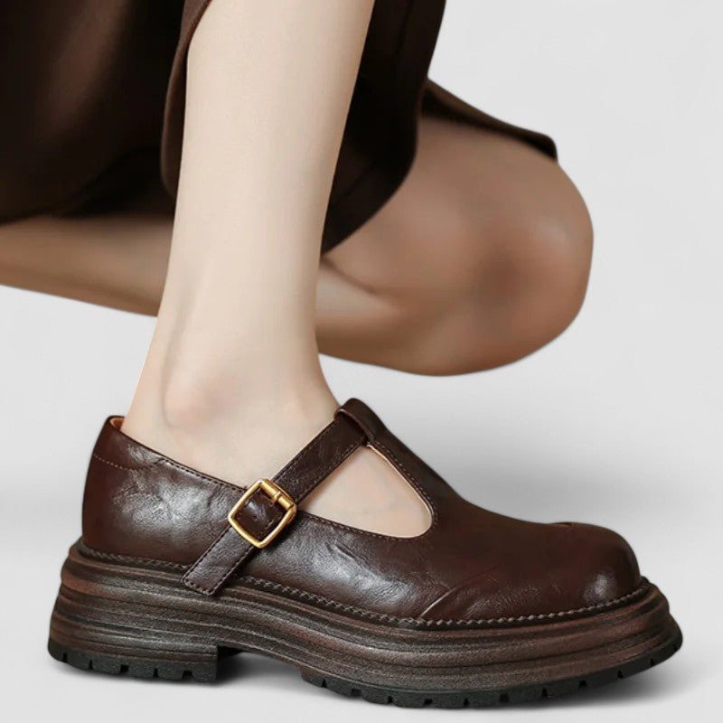 Eleanor | Womens Platform T Strap Casual Shoes