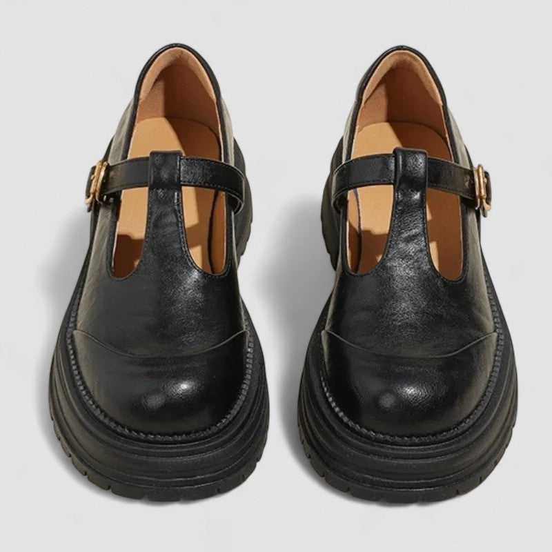 Eleanor | Womens Platform T Strap Casual Shoes