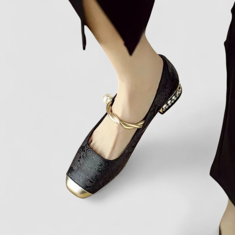 Florence | Womens Strap Detail Low Heel Shoes