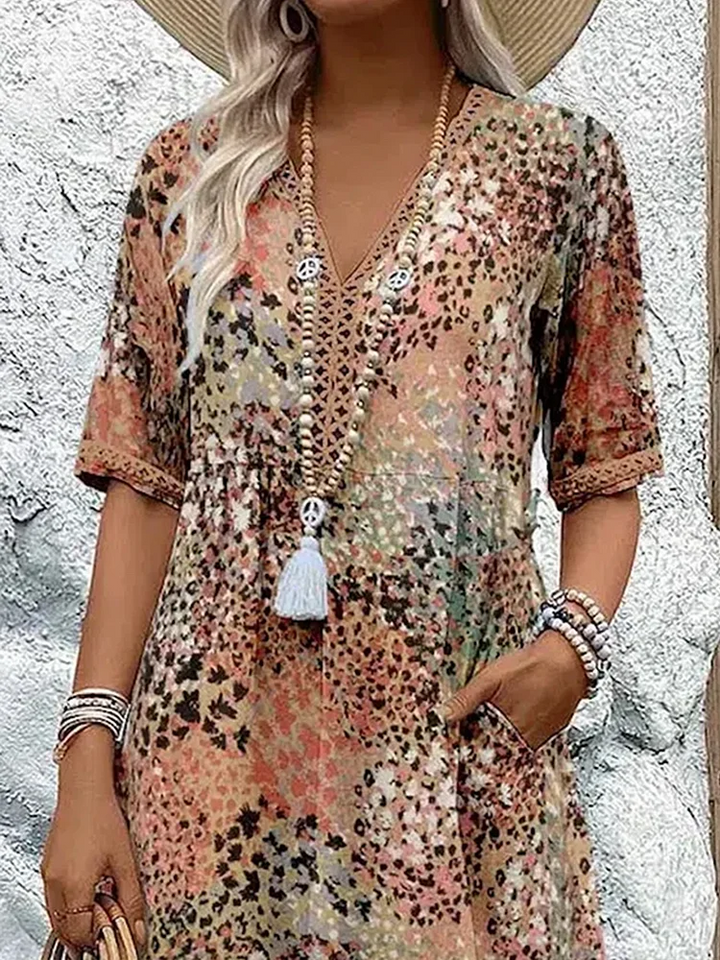 Samantha | Elegant Floral Midi Dress