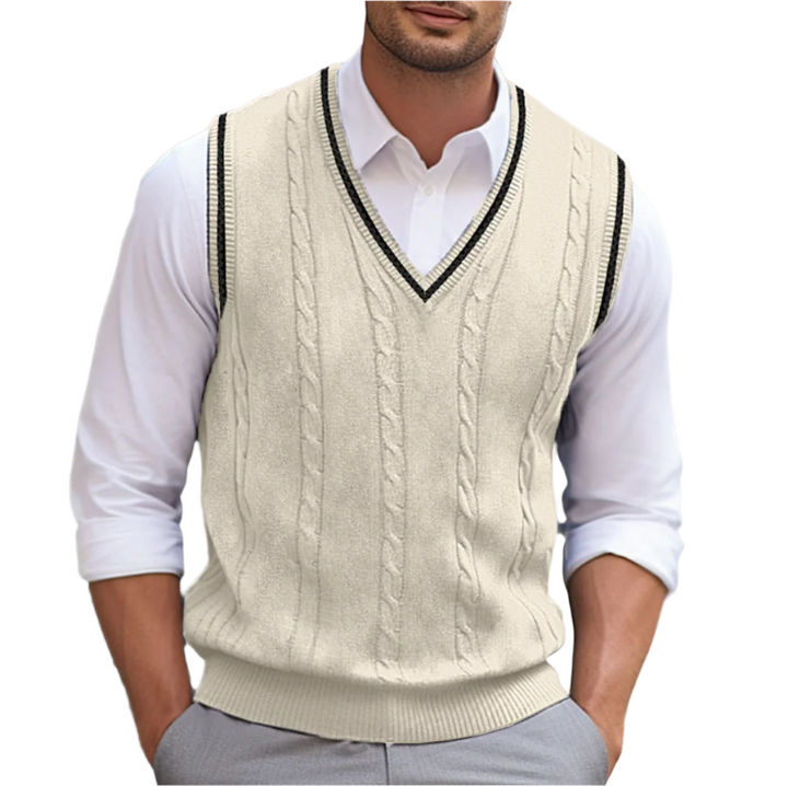 David | Men V Neck Sleeveless Sweater Vest