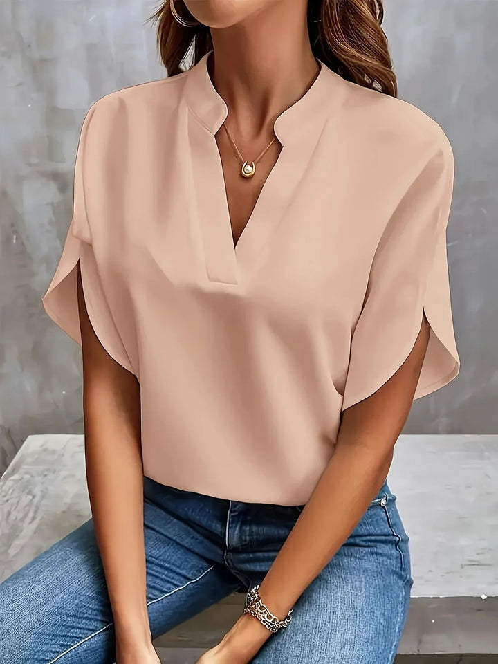 Bianca | Women Elegant Split Sleeve V Neck Blouse