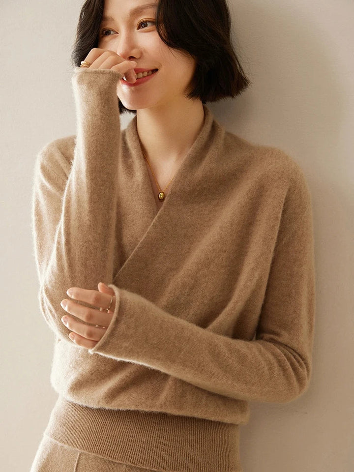 Kate | Women’s Elegant Wrap Crossover Chic Sweater