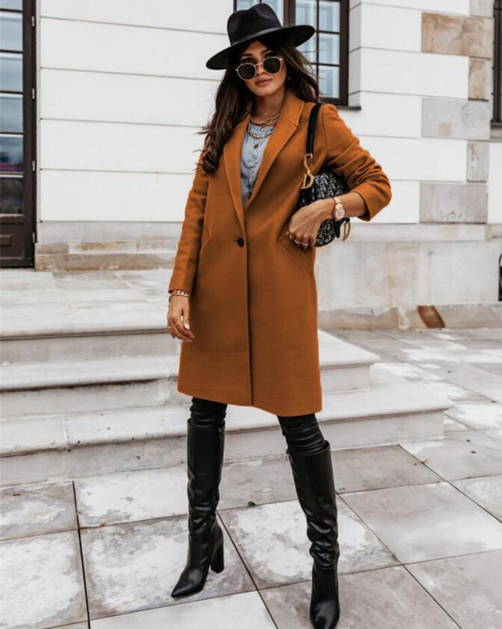 Freya | Women’s Elegant Formal Button Front Coat