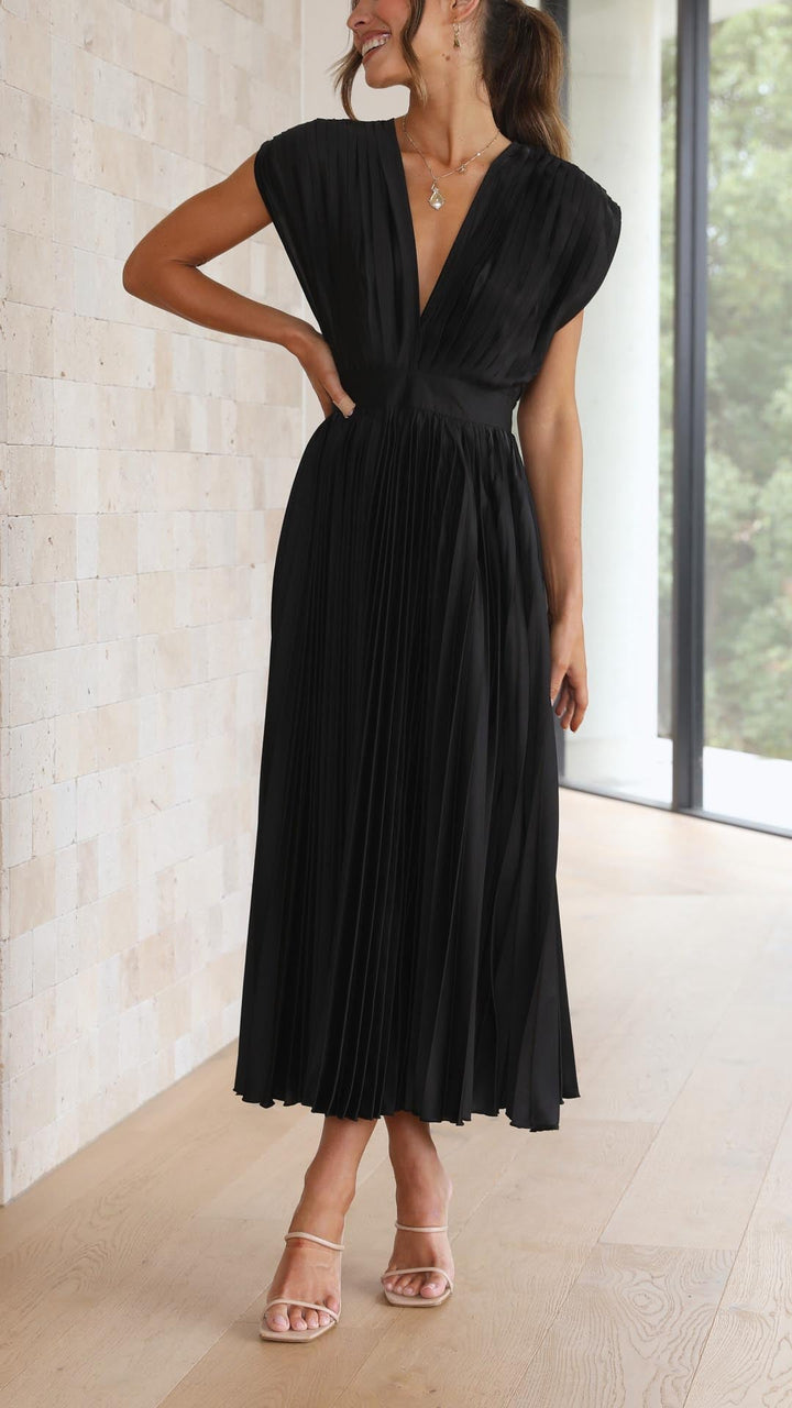 Julia | Women’s Classic Pleated Maxi Dress