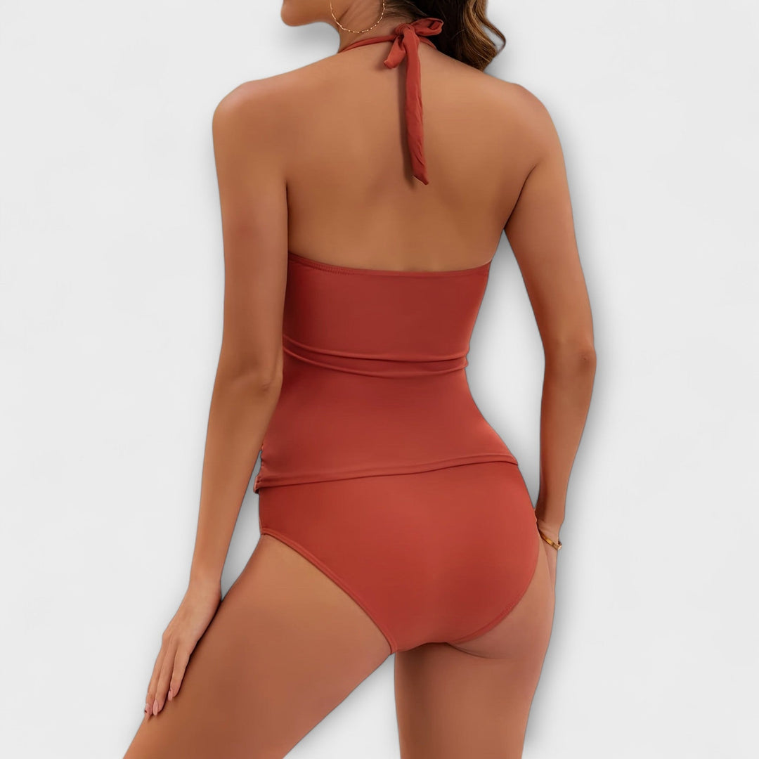 Ella | Women’s Solid Halter Two-Piece Swimsuit