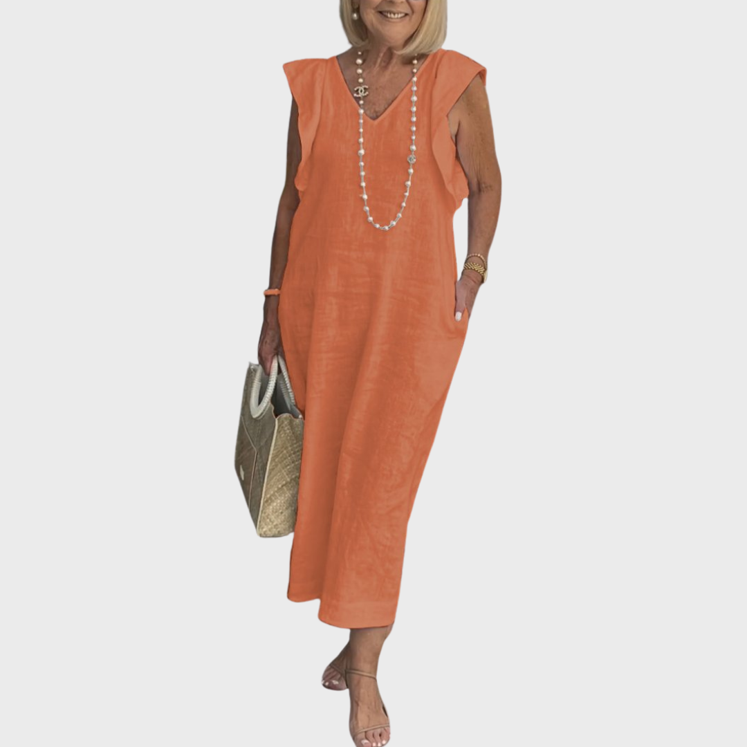 Emma | Women's Sleeveless Pocket Maxi Casual Dress
