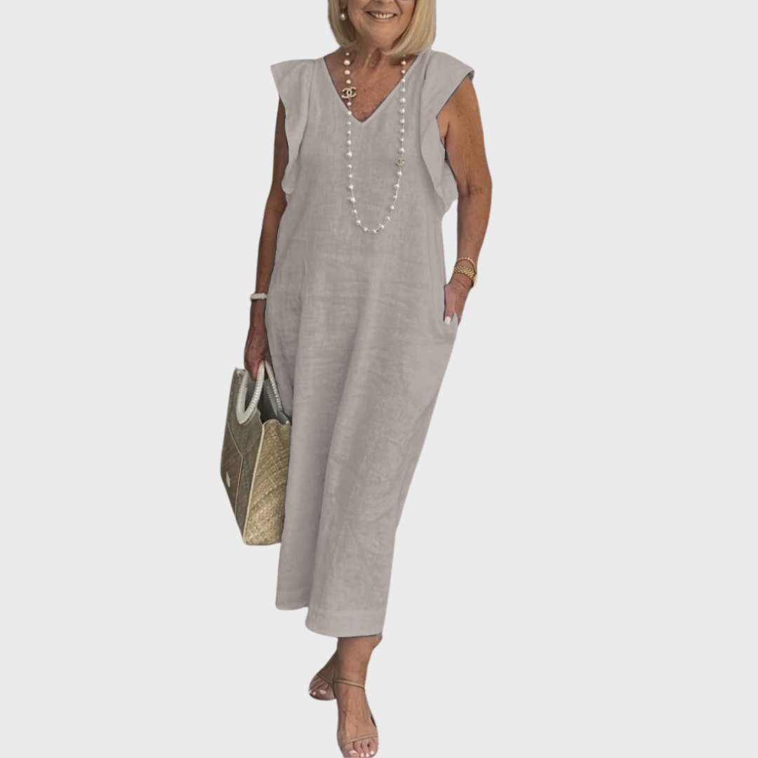 Emma | Women's Sleeveless Pocket Maxi Casual Dress