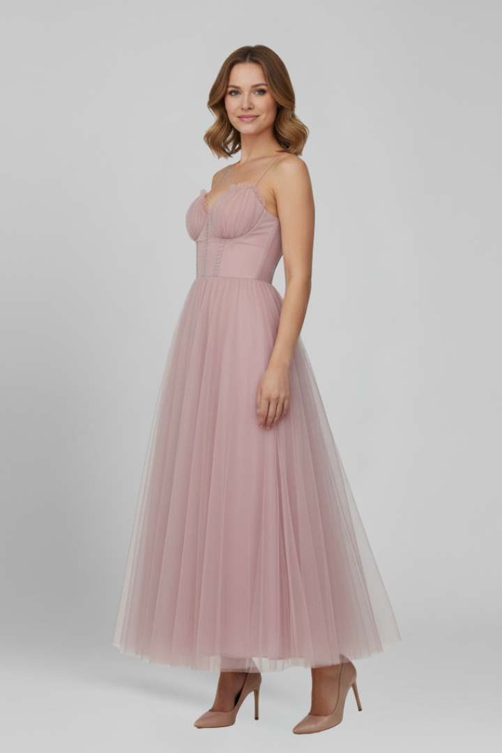 Bella | Women’s Strapless Tulle Skirt Maxi Dress