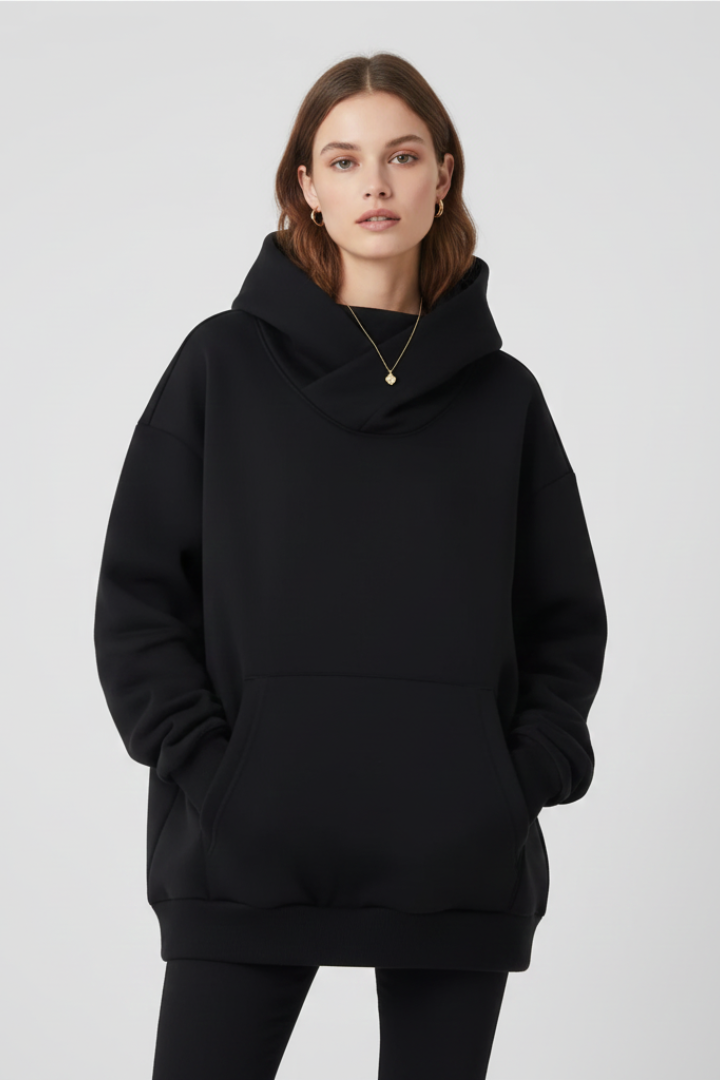 Eleanor | Women’s Hoodie with High Neck and Wide Hood