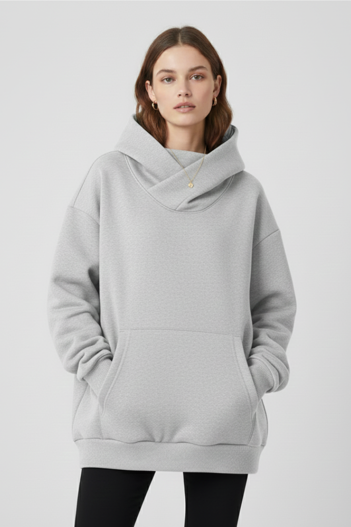 Eleanor | Women’s Hoodie with High Neck and Wide Hood