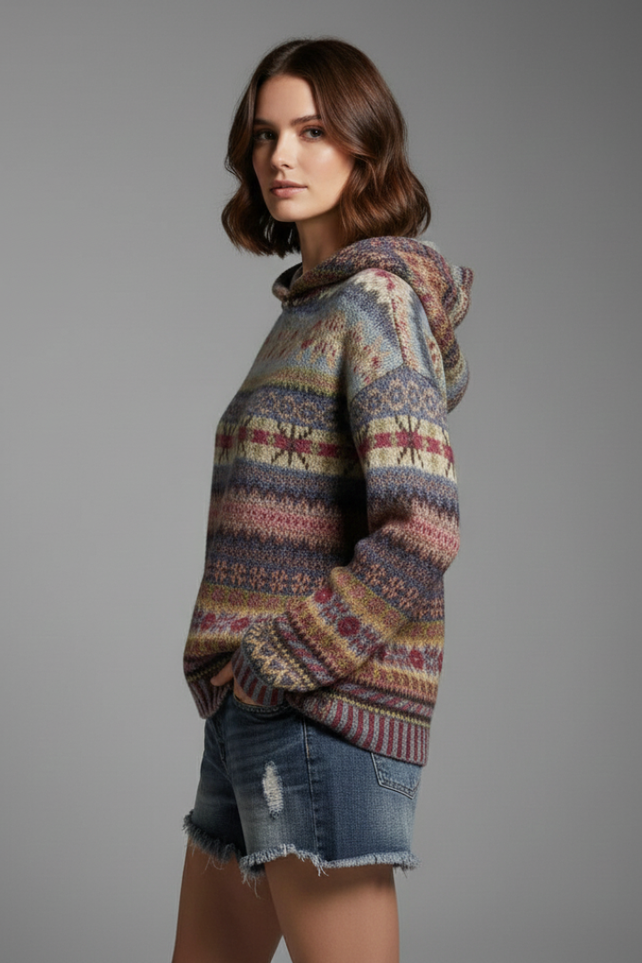 Chloe | Women's Hoodie with Hood and Ribbed Cuffs