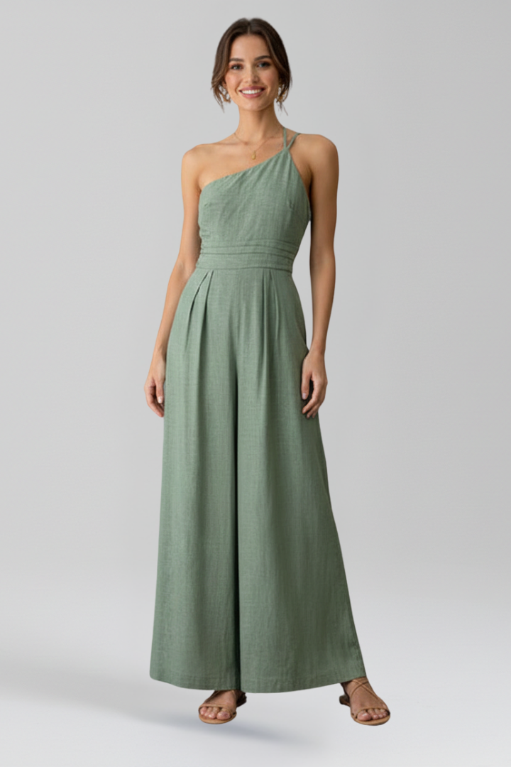 Mia | Women’s One-Shoulder Wide-Leg Jumpsuit