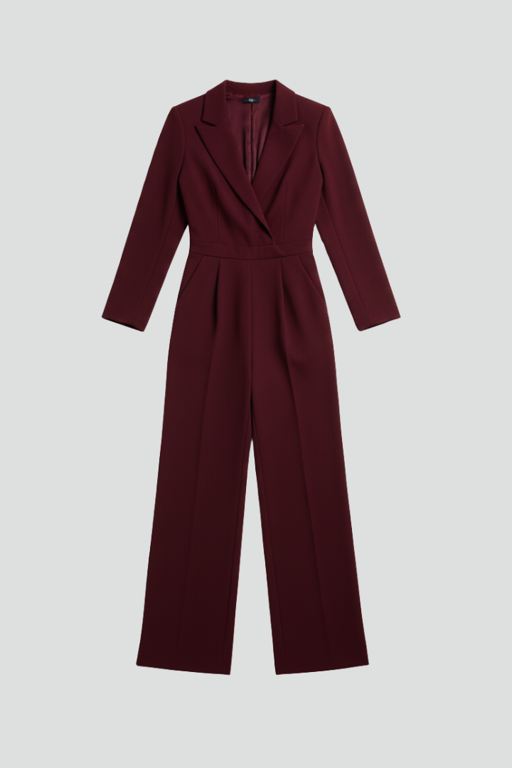 Mary | Women’s Wrap-Front Tailored Wide-Leg Jumpsuit