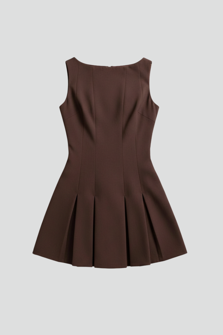 Florence | Women’s Sleeveless Pleated Skirt Mini Dress