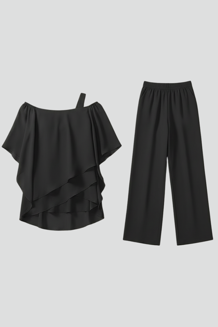 Nancy | Women’s Off-Shoulder Flowing Wide-Leg Jumpsuit
