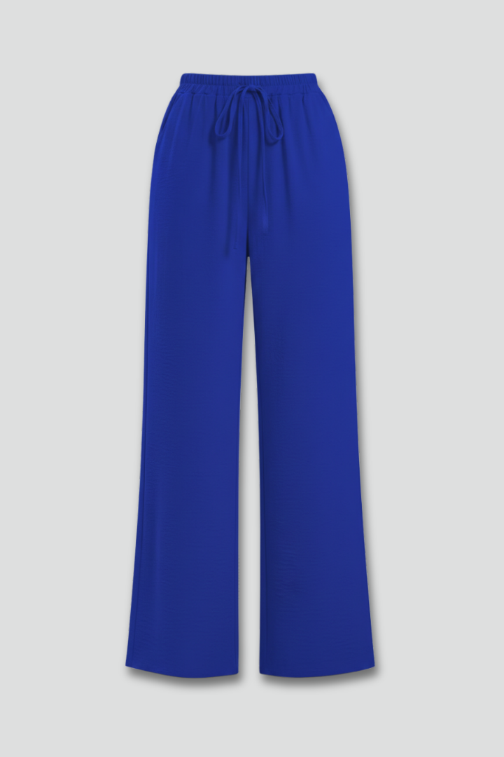 Catherine | Women’s Palazzo Trousers with Drawstring Waist and Side Pockets