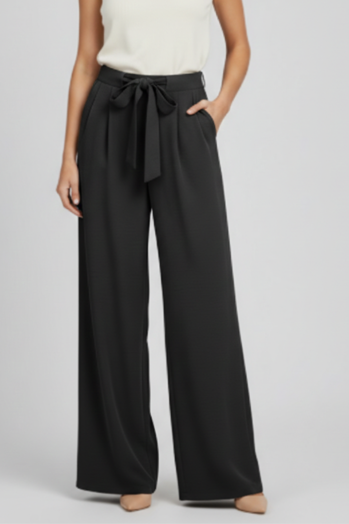Tessa | Women’s Wide-Leg Drawstring Waist Palazzo Trousers