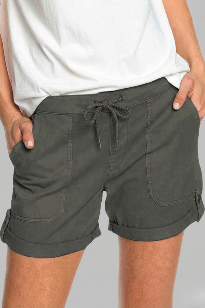 Demi | Women’s Drawstring Casual Pocket Shorts